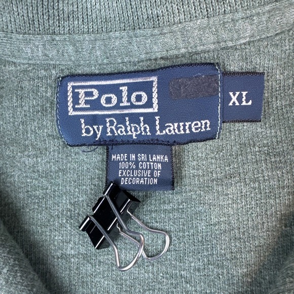 Polo Ralph Lauren Mens XL‎ Green Estate Rib 1/4 Zip Pullover Casual Sweater Pony - Picture 5 of 10